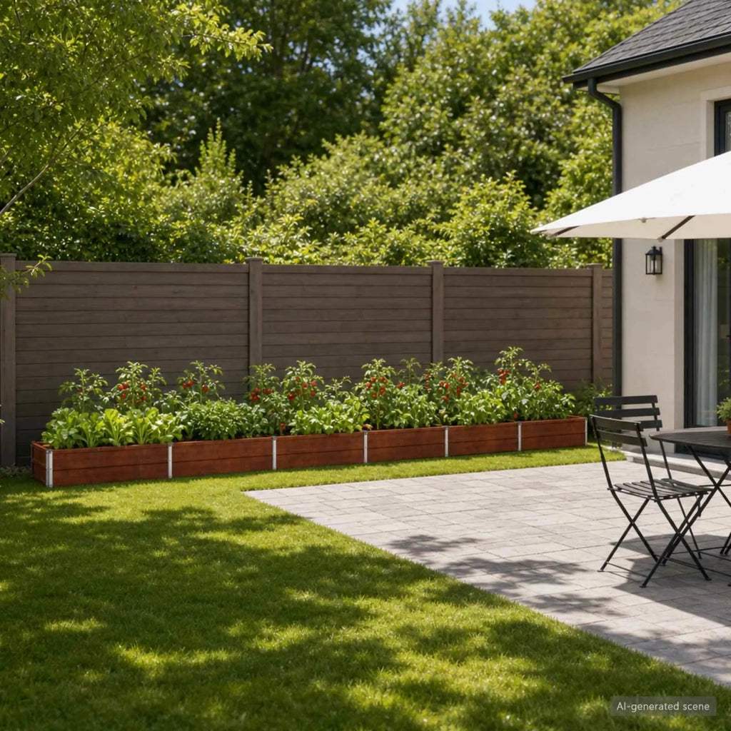 Letto rialzato da giardino Ruggine 480 x 40 x 24 cm cartone 8006369