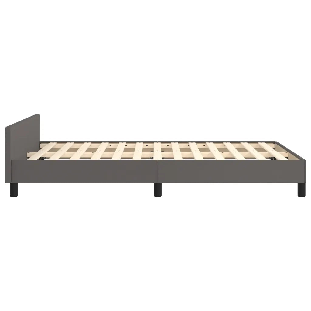 Giroletto senza Materasso Grigio 120x190 cm Similpelle 3270564