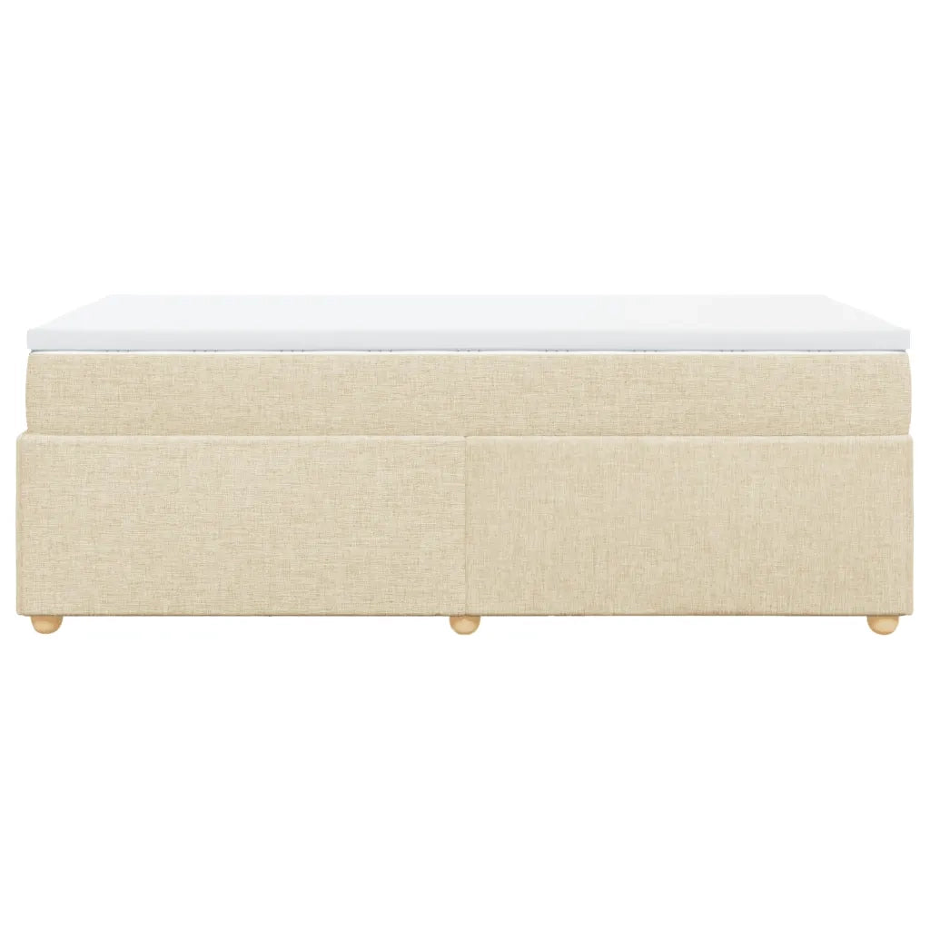 Giroletto a Molle con Materasso-Struttura Letto Crema 80x200 cm inTessuto 306481