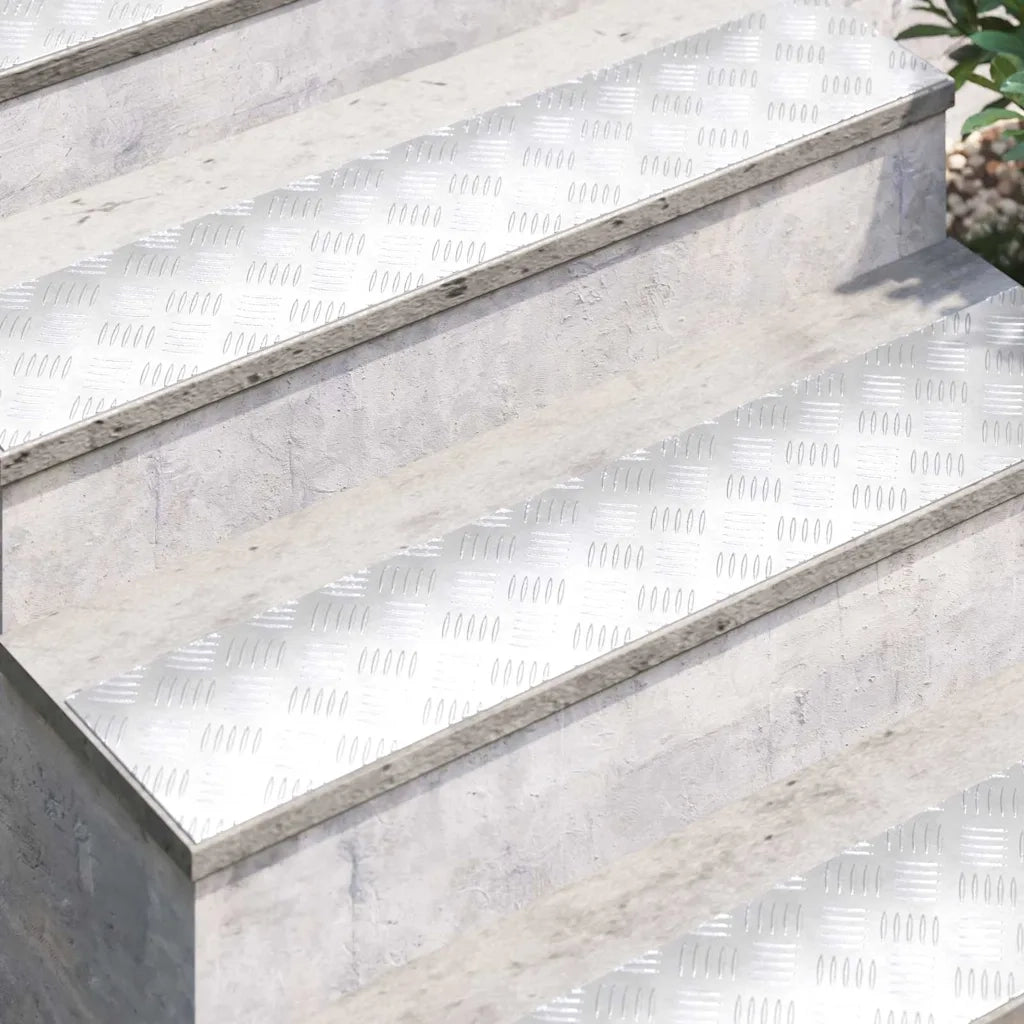 Gradini per Scale 4 pcs Argento 100 x 20 cm Alluminio 4104270