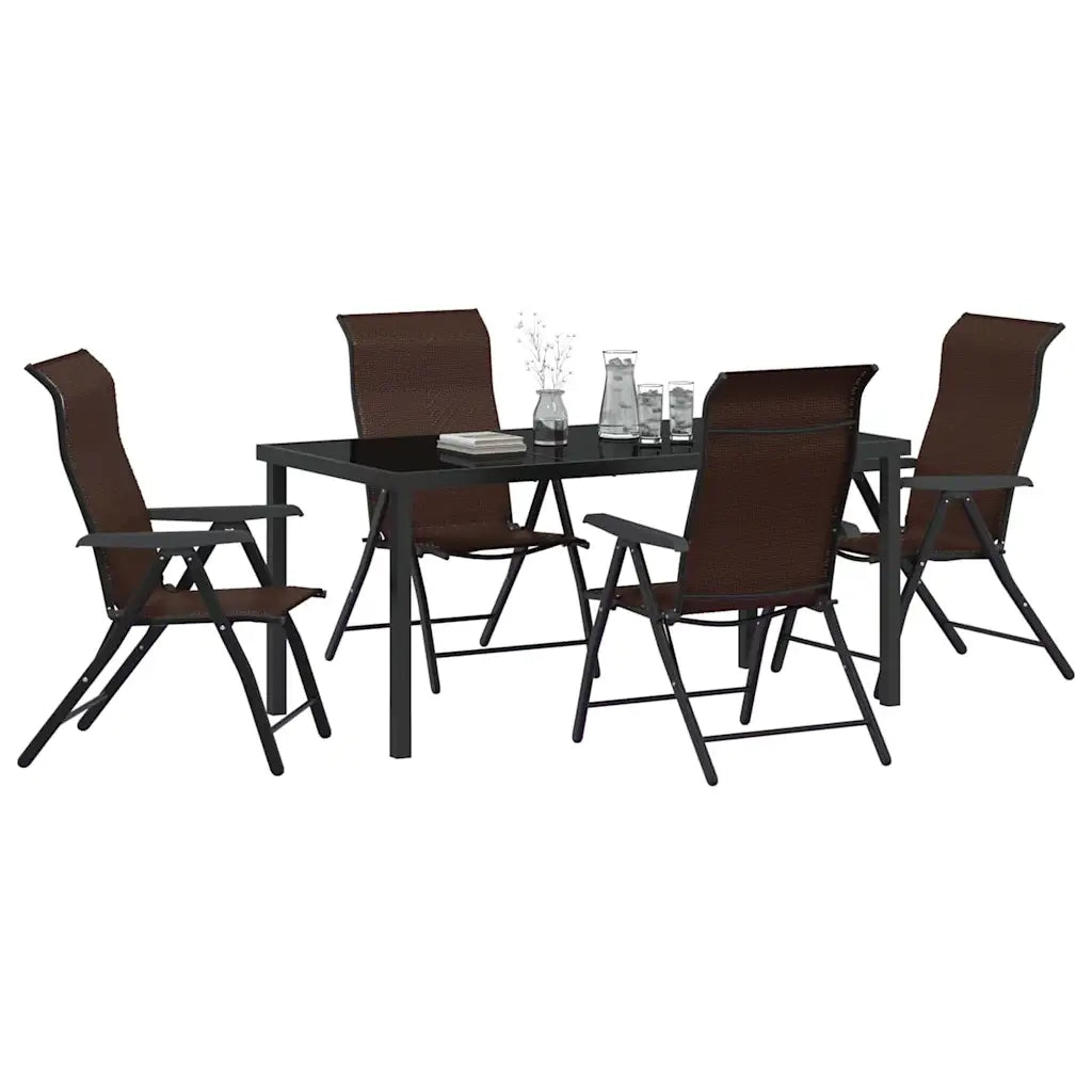Set da Pranzo per Giardino 5 pcs Marrone 3379264