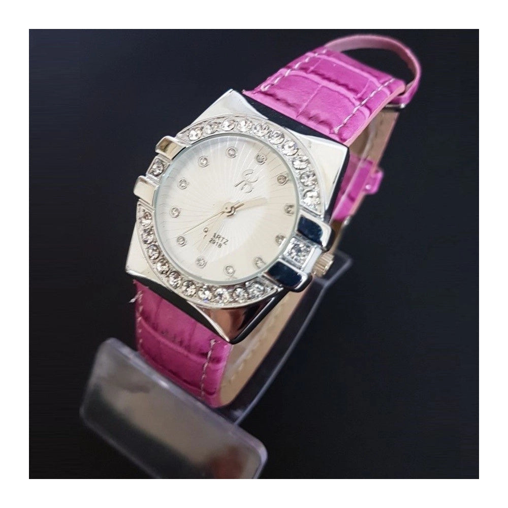 Trade Shop - Orologio Da Polso Donna Analogico Quarzo Moderno Fashion Brillantini Rosa -