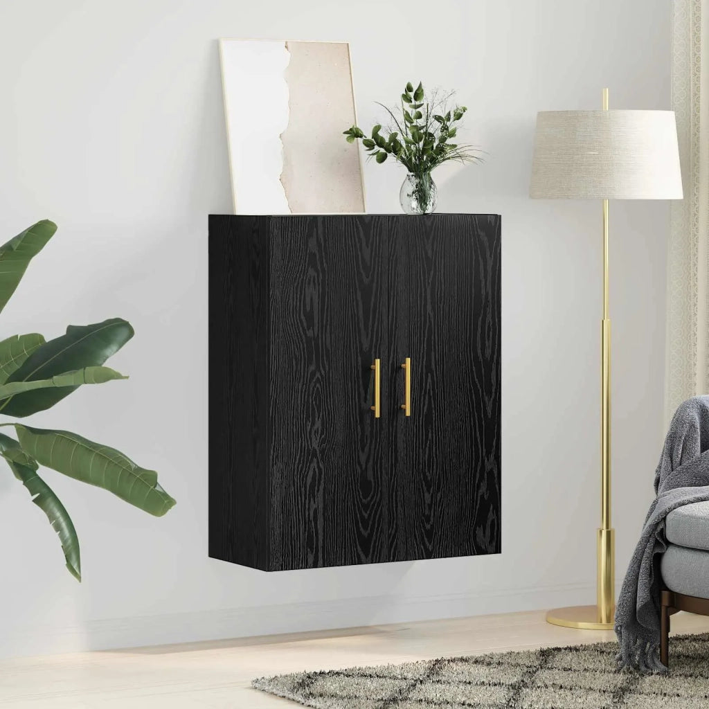 Armadietto a muro Rovere Nero 69,5 x 34 x 90 cm 879515