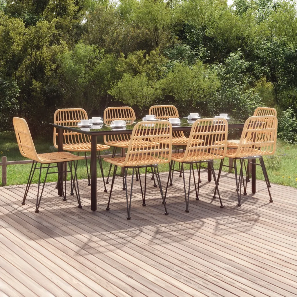 Set da Pranzo da Giardino 9 pz in Polyrattan cod mxl 35592