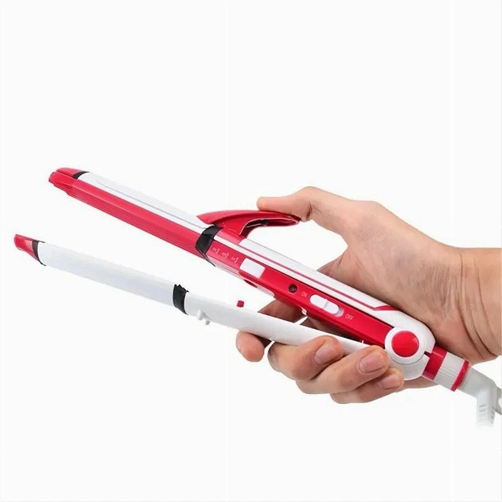 Trade Shop - Piastra Capelli Ferro Arricciacapelli Professionale Multistyler 3 In 1 Gm-1958 -