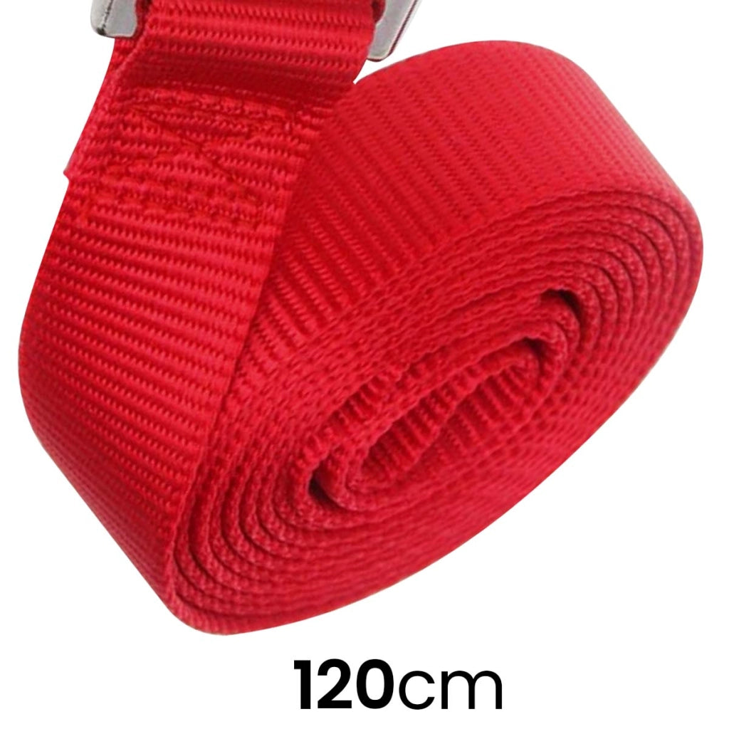 Guinzaglio per cani XL 120 cm in nylon confortevole e resistente con moschettone Rosso Inny
