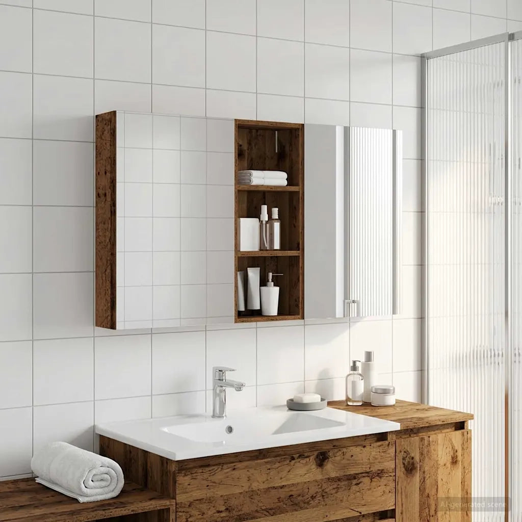 Set di Armadi da Bagno con lo scaffale 3 pcs 130 x 14,5 x 70 cm 3403766