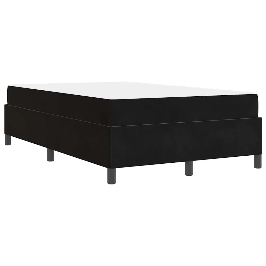 vidaXL Struttura del letto Nero e Bianco 120 x 190 cm Velluto