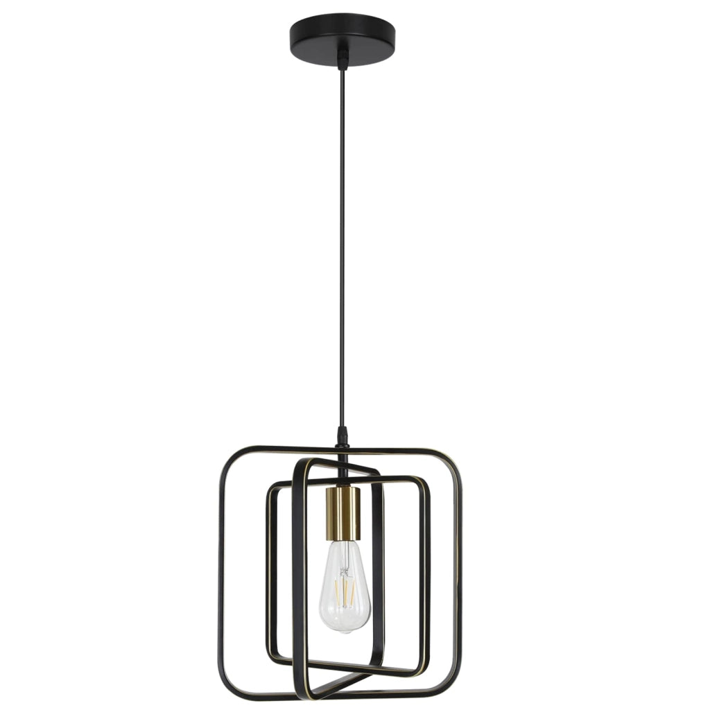 Lampada a sospensione ZMH moderna per sala da pranzo 1 fiamma nero-oro E27 camera da letto