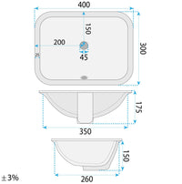 Lavabo Sottopiano Rea Anabel 40