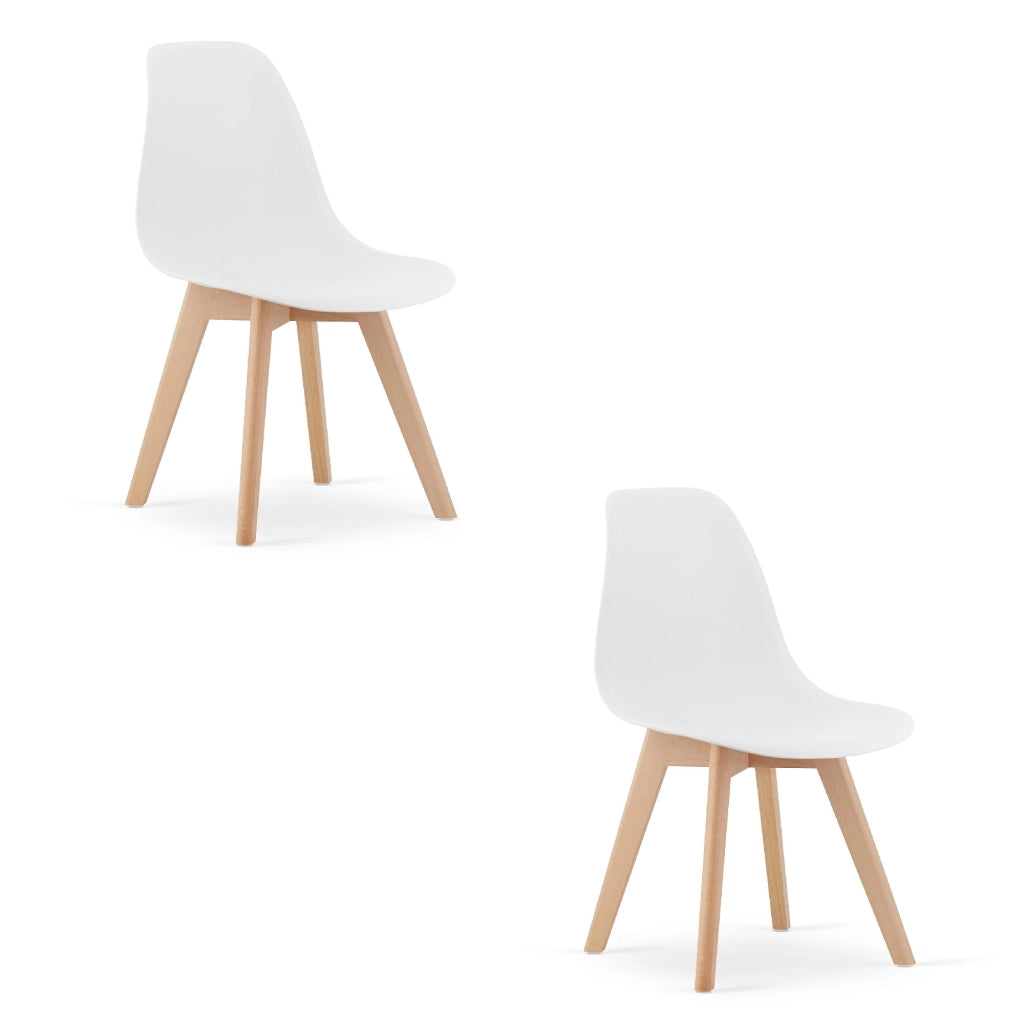 Sedia VALORA KITO - Sedie ergonomiche da pranzo/ufficio bianche x2