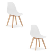 Sedia VALORA KITO - Sedie ergonomiche da pranzo/ufficio bianche x2