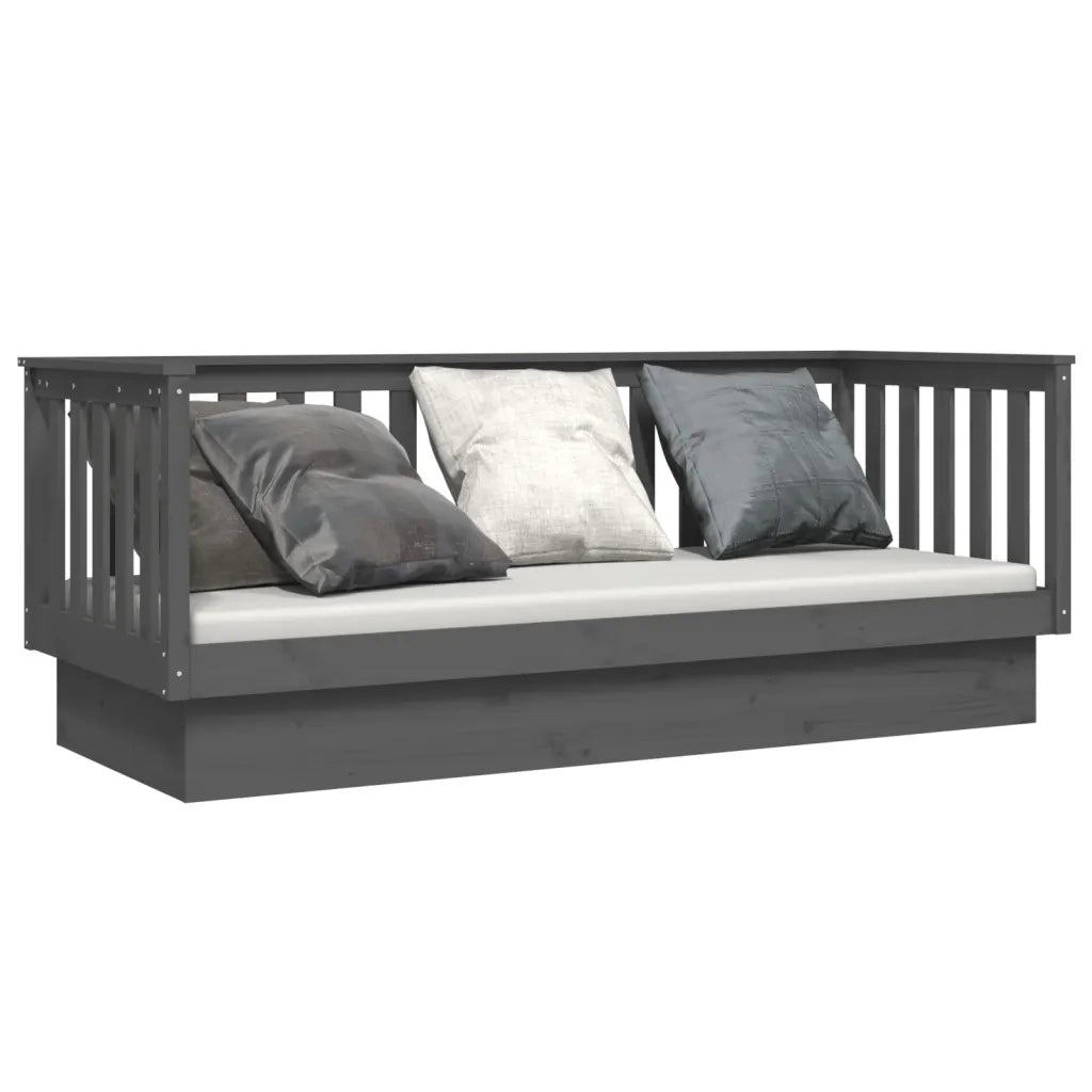 Dormeuse Grigia 75x190 cm in Legno Massello di Pino cod mxl 63804
