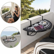 Balcony Hanging Table Mosaic Black And White