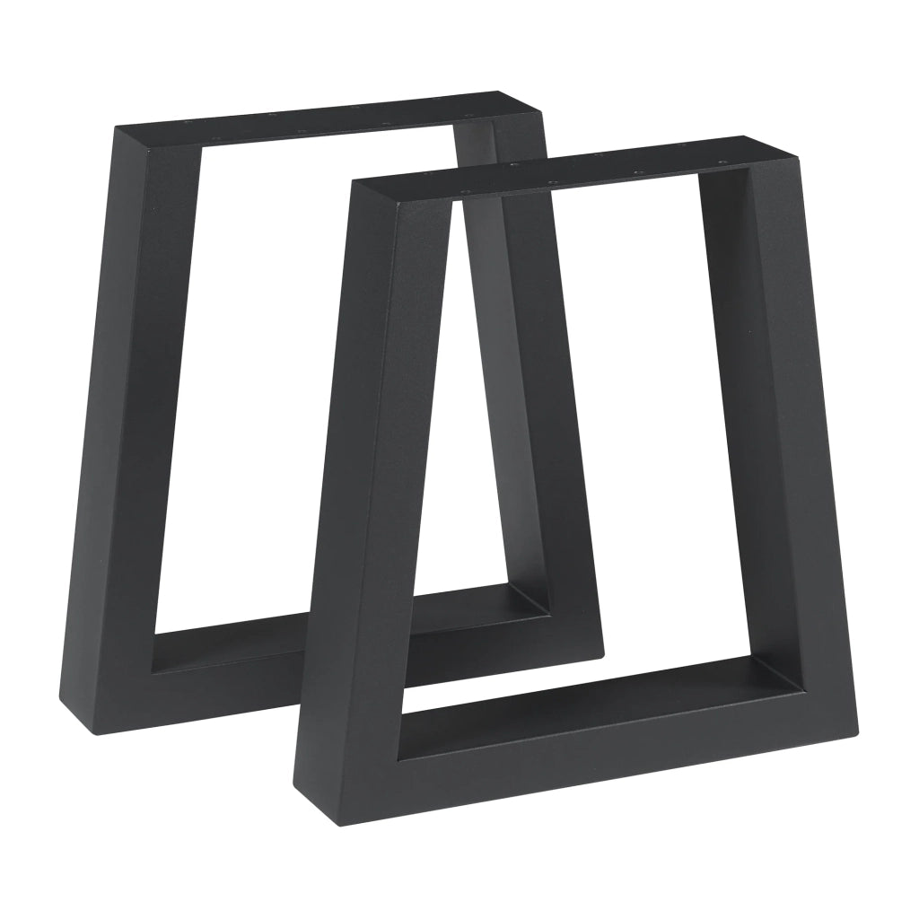 Set di 2 gambe per tavolo da arredamento moderno design originale fai da te acciaio Marstal 42 x 40 cm nero 03_0009688