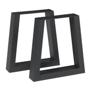 Set di 2 gambe per tavolo da arredamento moderno design originale fai da te acciaio Marstal 42 x 40 cm nero 03_0009688