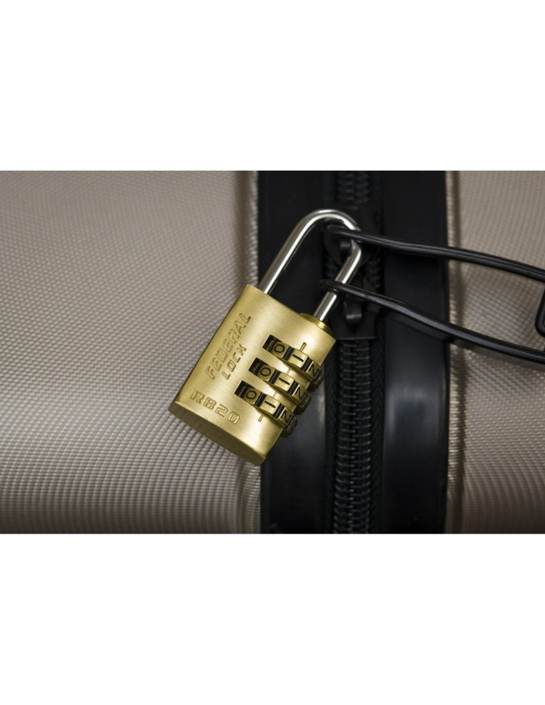 Lucchetto a combinazione RB, ottone, 3 cifre, interno, arco in acciaio, 20 mm – THIRARD