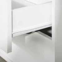 Cassettiera 5 Cassetti Design Scandinavo Mobiletto per Riporre Camera Pannelli di Particelle, 99 x 39 x 101 cm, Bianco Effetto Rovere Chiaro