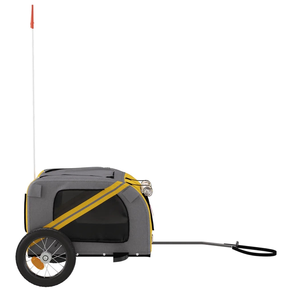 Rimorchio da Bici per Animali Giallo e Grigio Oxford e Ferro CFW2837864