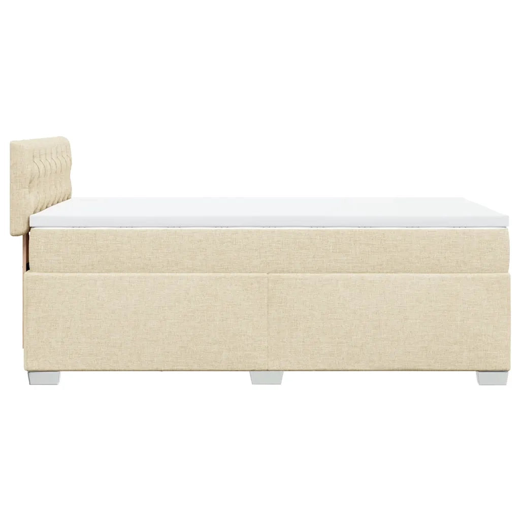 Giroletto a Molle con Materasso-Struttura Letto Crema 80x200 cm inTessuto 906859