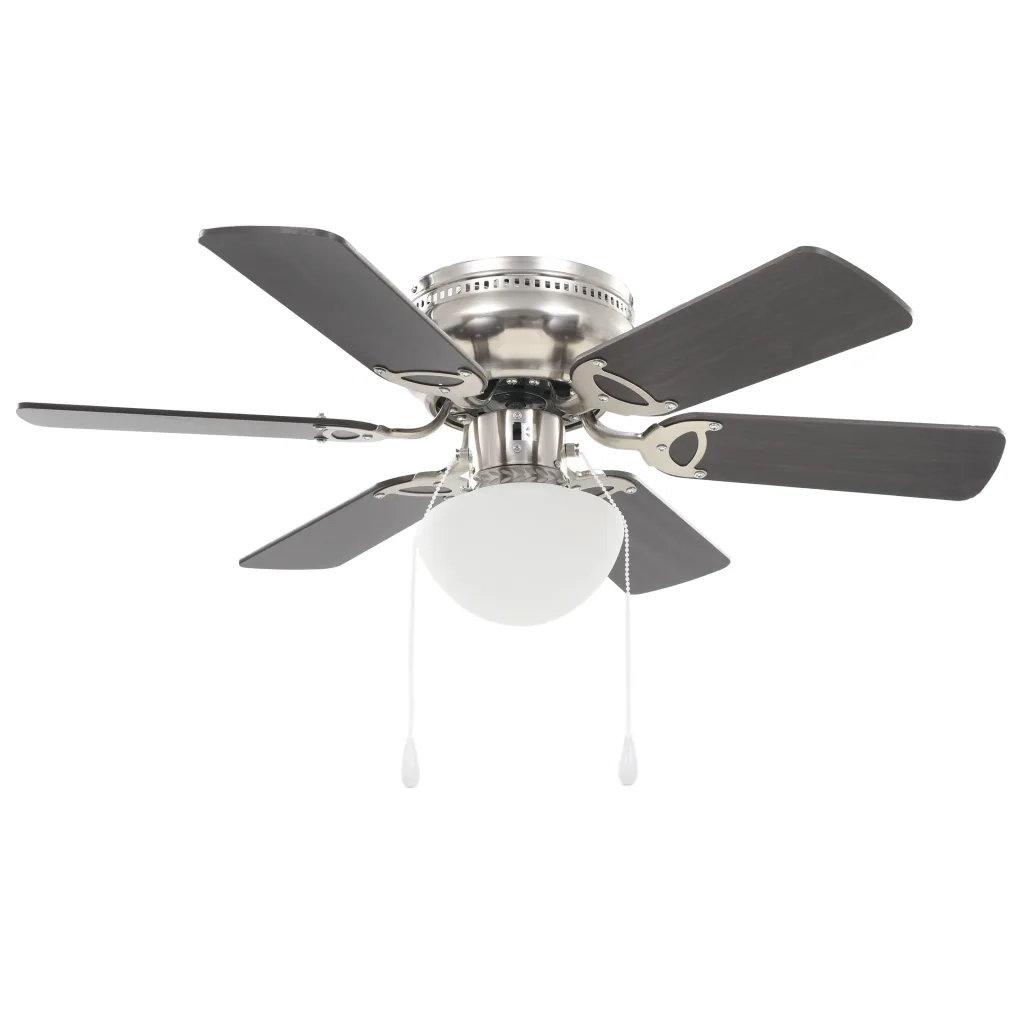Ventilatore da Soffitto Decorato con Luce 82cm Marrone Scuro CFW1827668