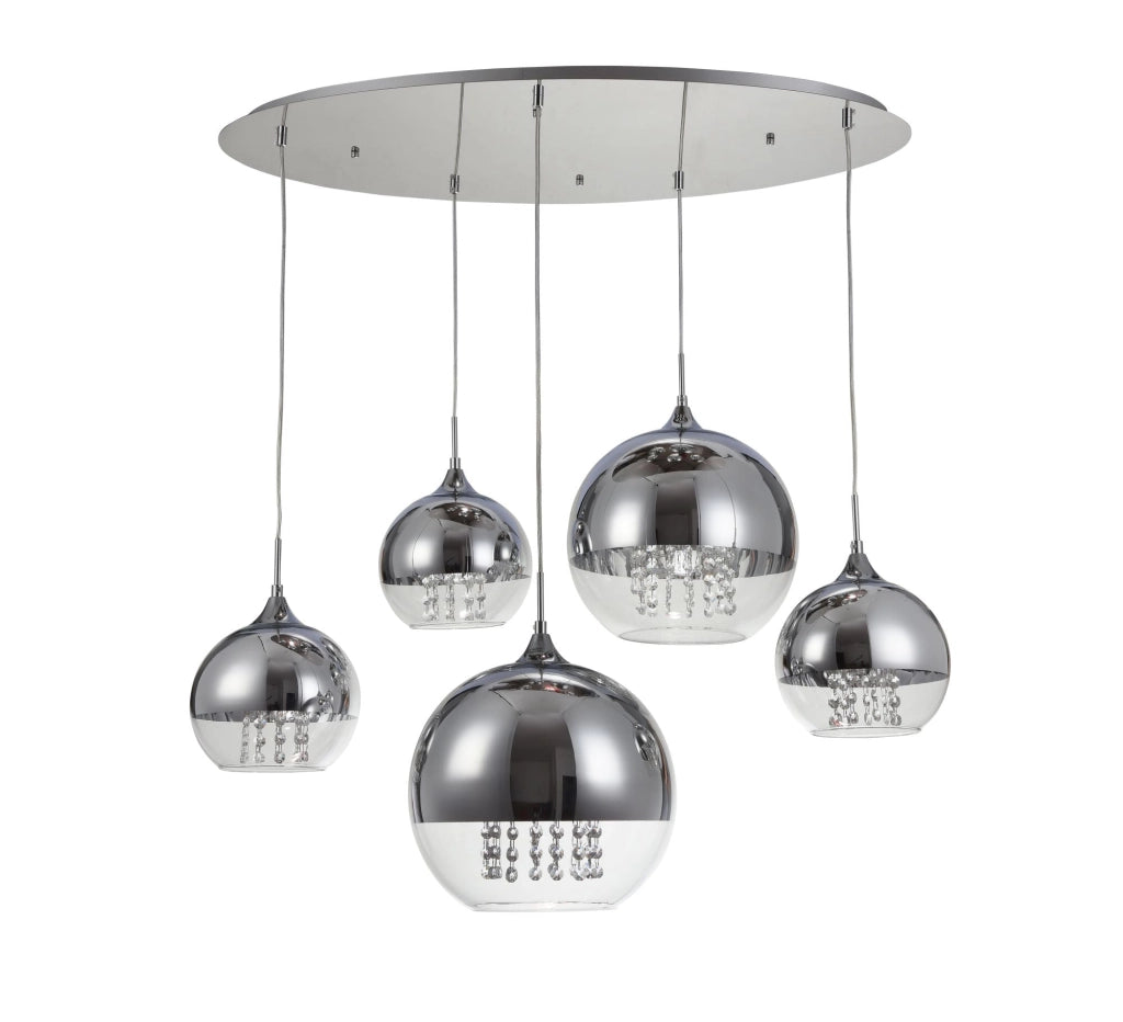 Lampada pendente Pendant in Metallo Fermi Nickel