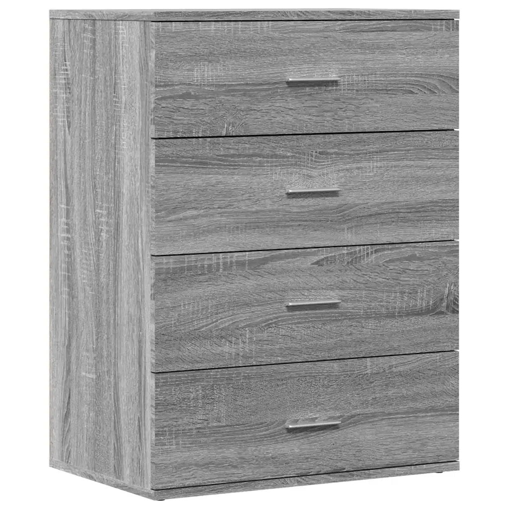 Credenza Grigio Sonoma 60x39x80 cm in Legno Multistrato