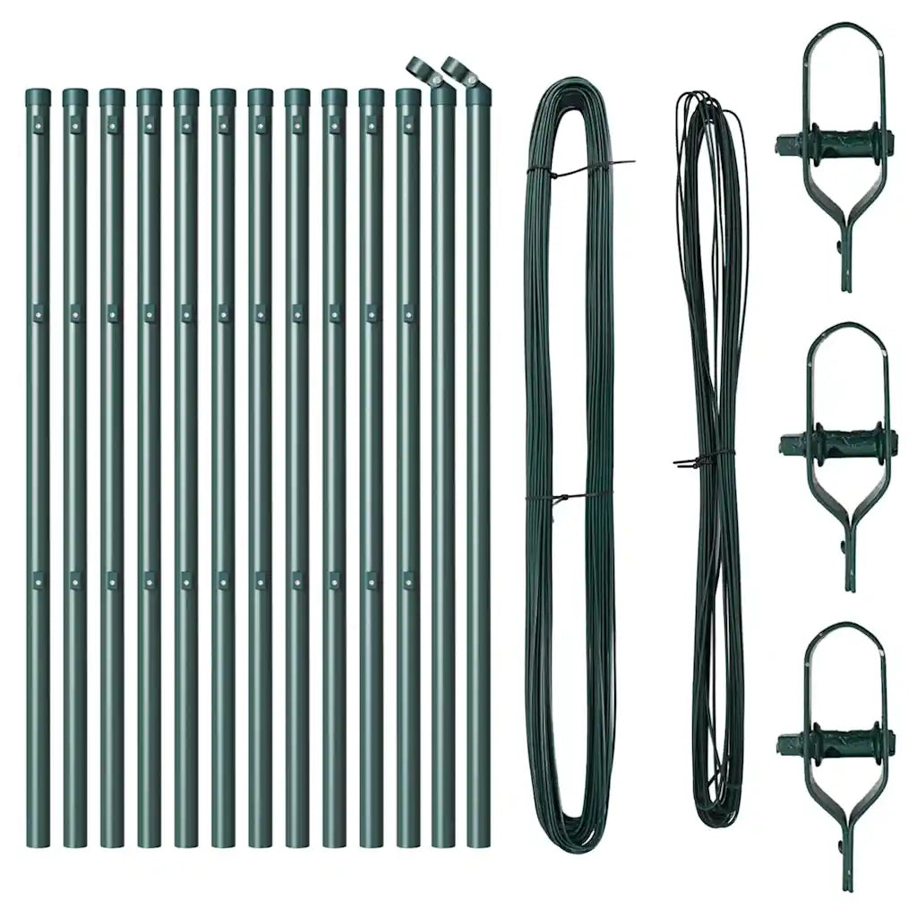 Palo della recinzione 13 pcs Verde Acciaio 42004191