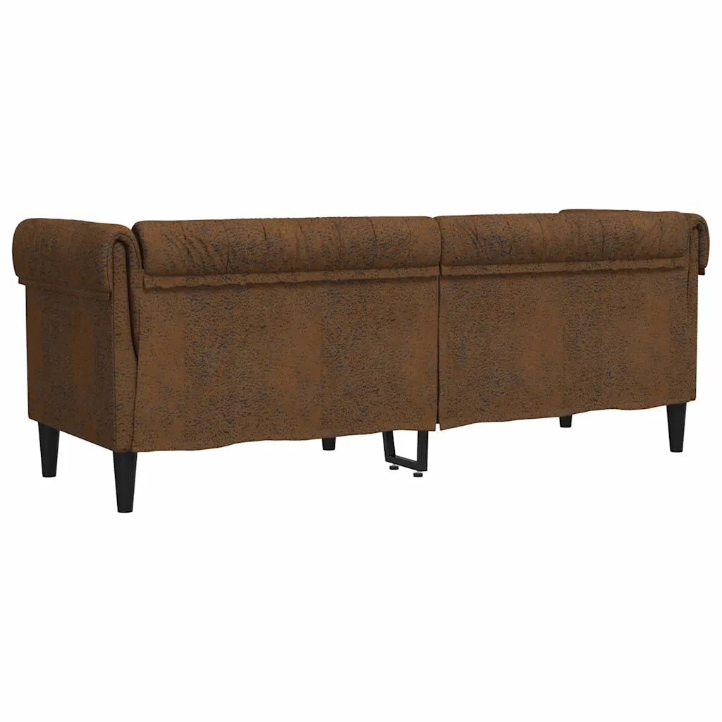 Divano Chesterfield con cuscino Marrone 201.5 x 74.5 x 74.5 cm 42013012