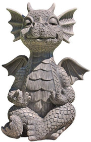 Statua di Drago in Resina per Esterno - Decorazione per Giardino - Statua per Muro Esterno - Decorazione Zen per Esterno - Statua di Drago in Resina per Esterno - Decorazione per Giardino