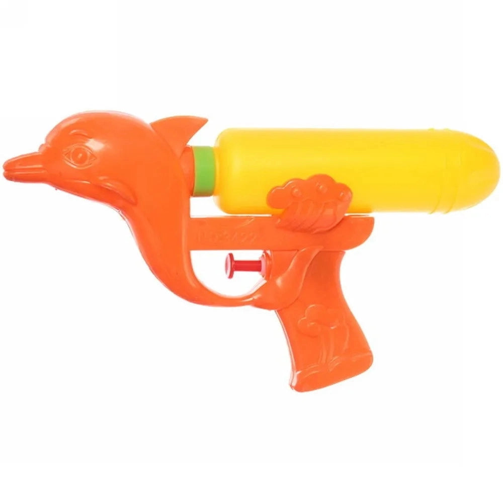 Trade Shop - Pistola Ad Acqua A Forma Di Delfino In Plastica Giocattolo Estivo Per Bambini 16cm 618556 -