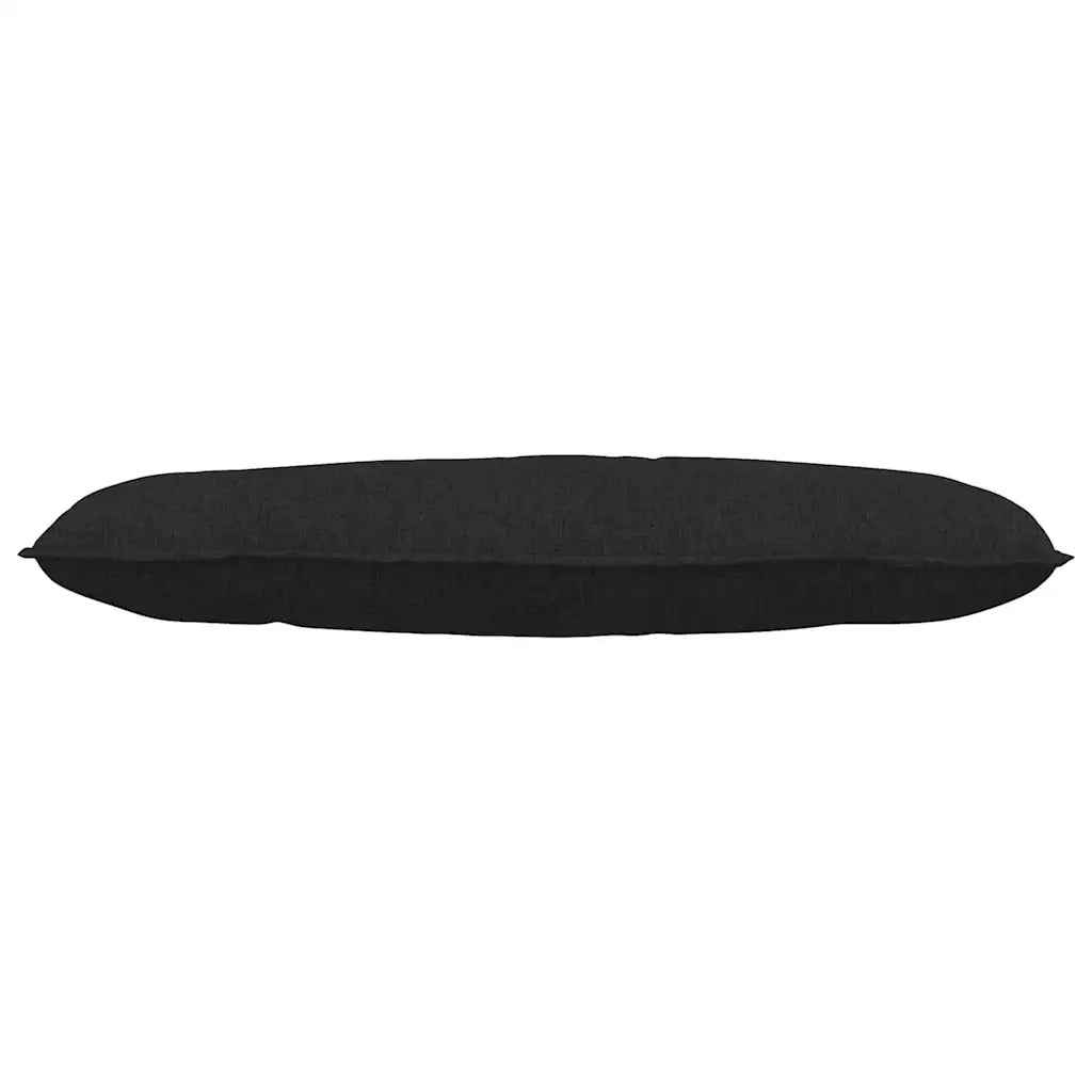 Cuscino per Schiena Nero 120 x 19 x 50 cm Tessuto