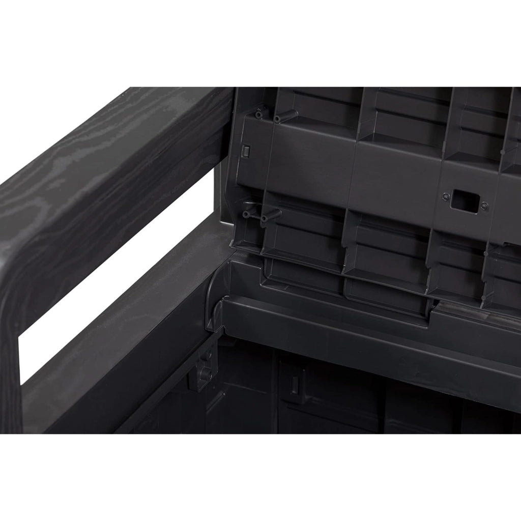 Cassapanca da Esterno Antracite in Resina Effetto Legno 270L132x58x89 h