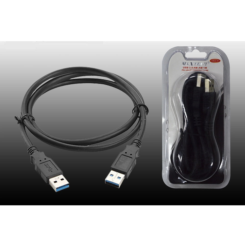 Trade Shop - Cavo 1mt Usb 3.0 Tipo Maschio Cable Prolunga Filo Per Pc Dati Maxtech Usb3.0-1m -