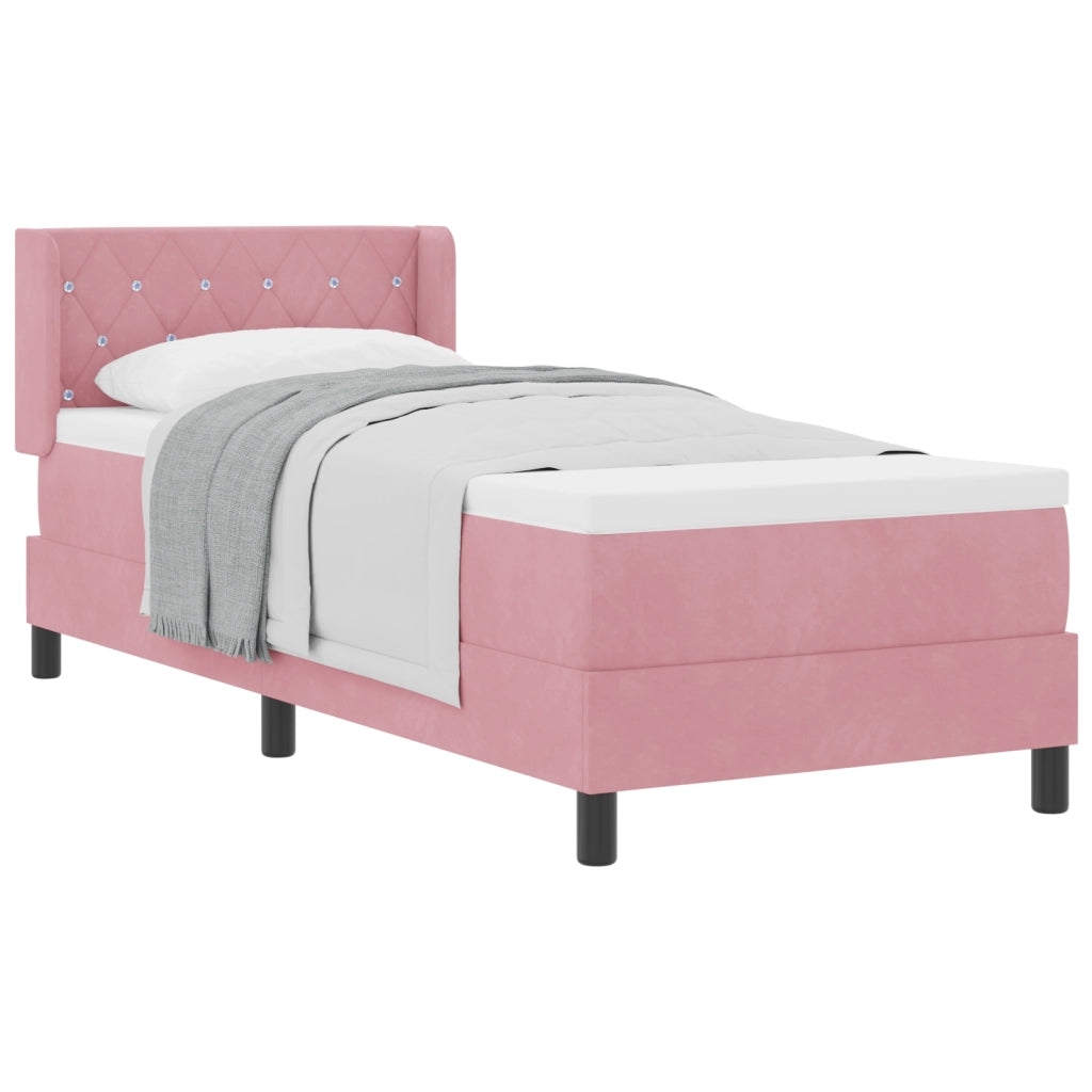 Letto con Struttura a Box Rosa 80x200 cm