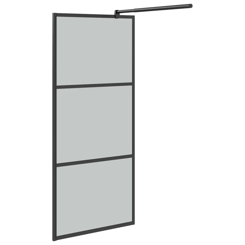 Parete Doccia Walk in 90x195 cm in Vetro Scuro ESG Nero 151890