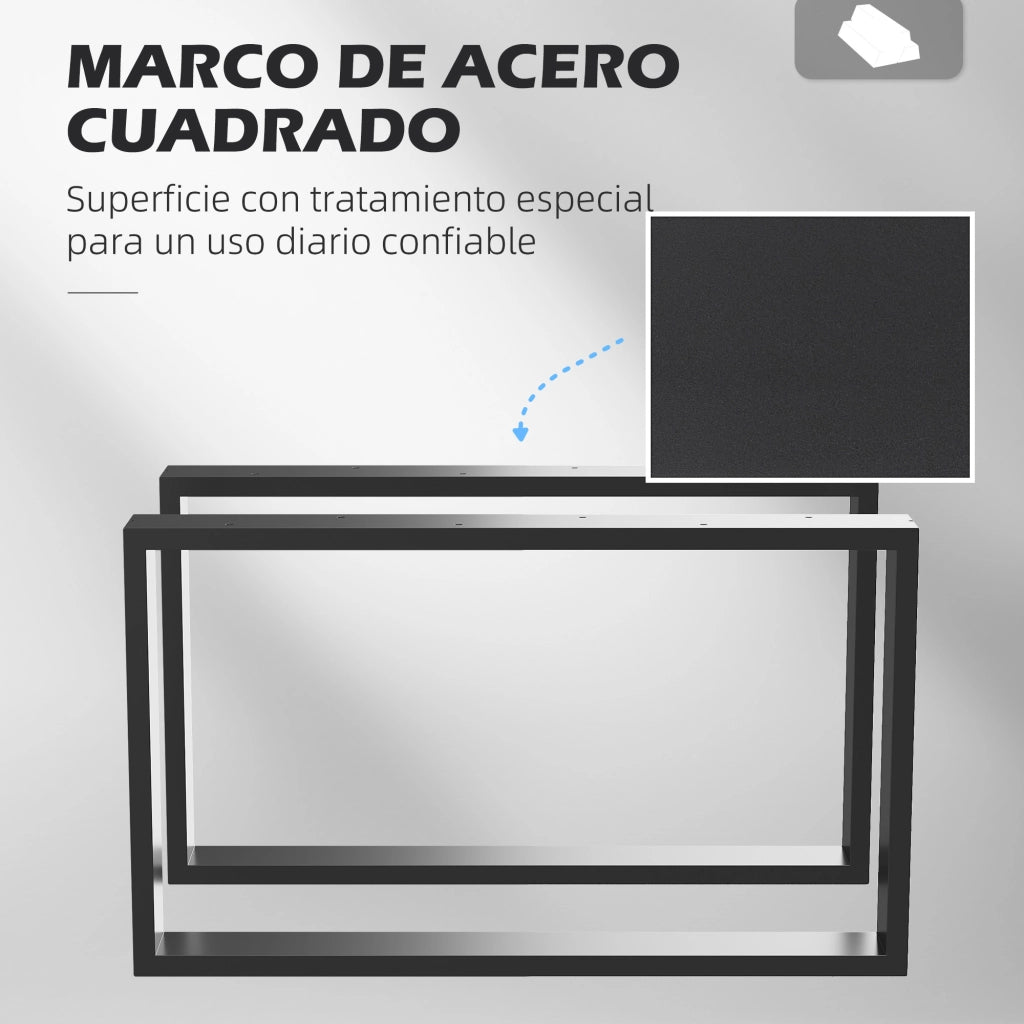 Gamba Tavolo ¨C Zephmum ¨C Design Rettangolare 70x41 cm Nero