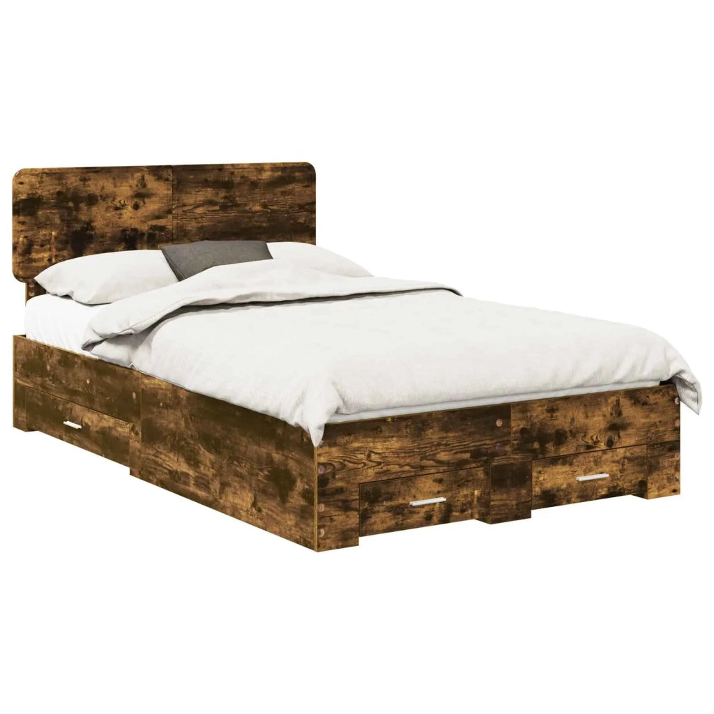 Struttura del letto Rovere fumé 120 x 200 cm Legno multistrato 3412395