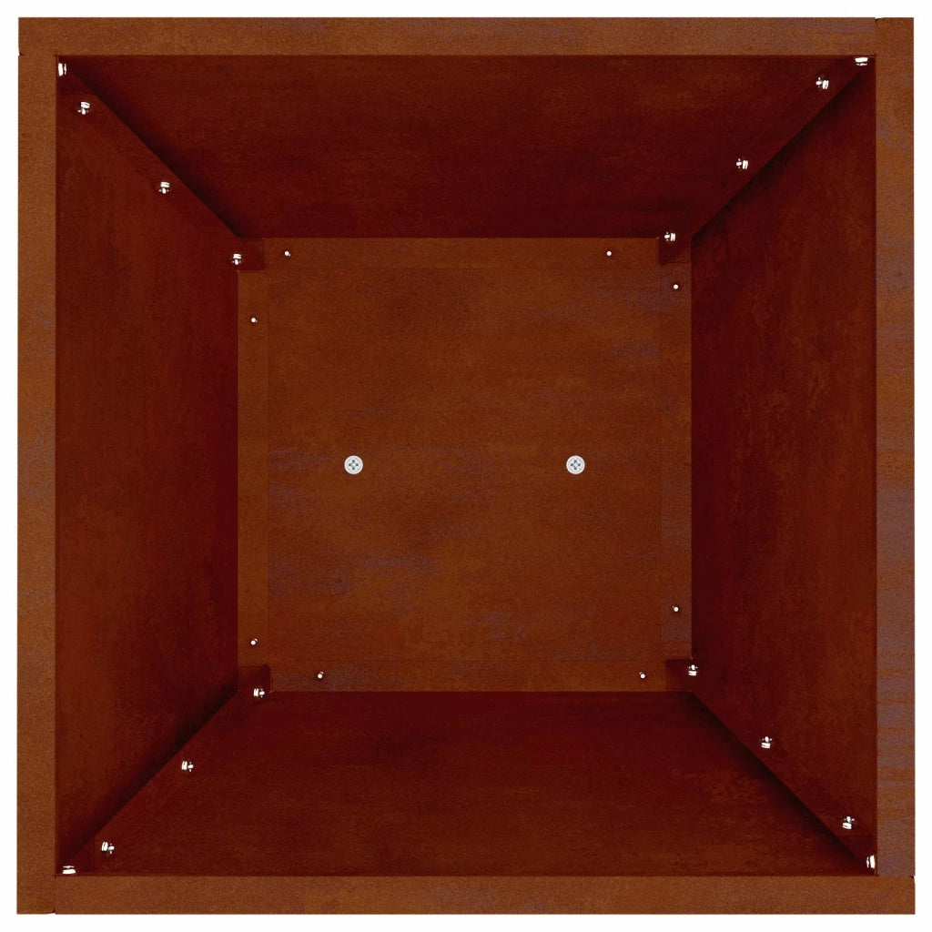 2 pz Fioriere | Cassetta per fiori | Vaso a Pilastro Argento 35 x 35 x 73 cm
