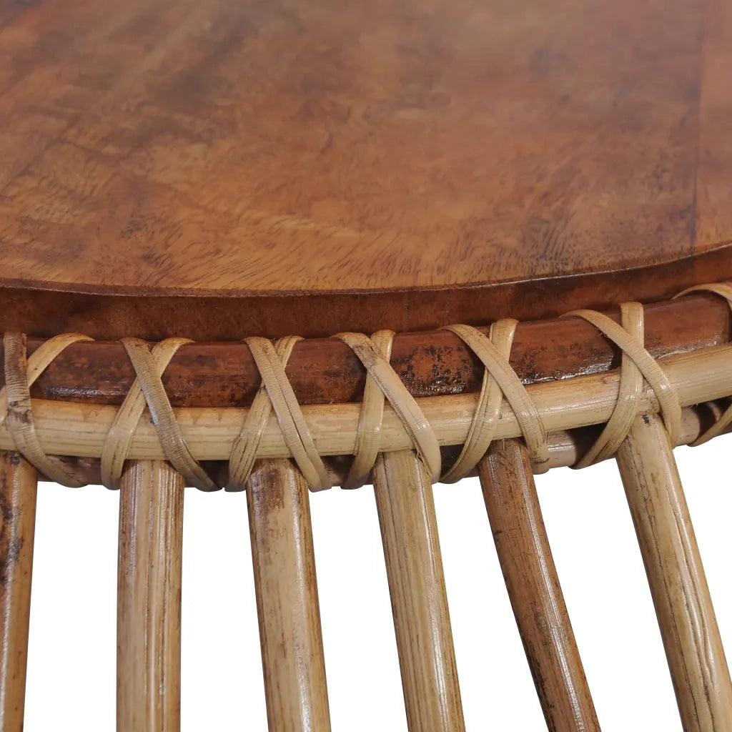 Tavolini da Salotto 2 pz in Rattan Naturale 283082