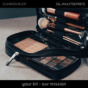 GlamSeries GlamDoubler borsa per trucco 230 x 120 x 100 mm, beauty case per trucchi con 4 scomparti trasparenti