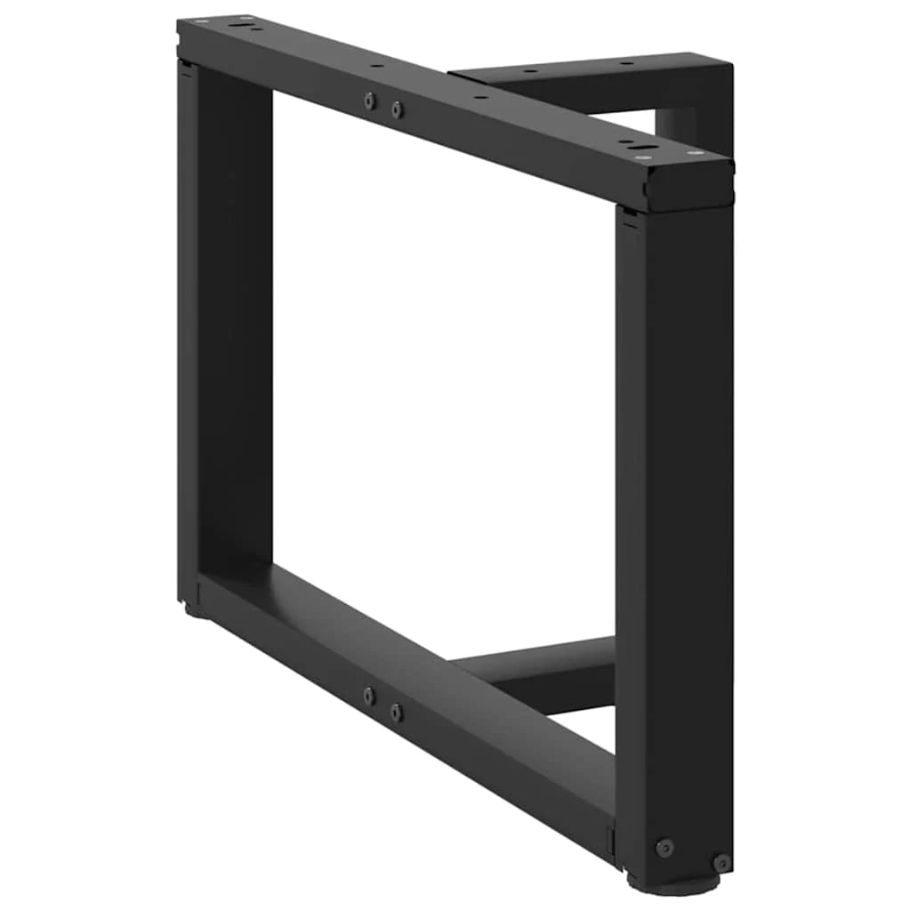 Set di 2 gambe per tavolino a forma di T con piedini regolabili 60 x 25 x 43 cm acciaio nero 02_0057301