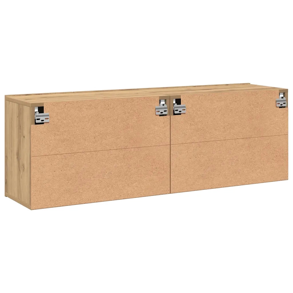 Mobili TV a Parete 2pz Rovere Artigianale 80x30x41 cm