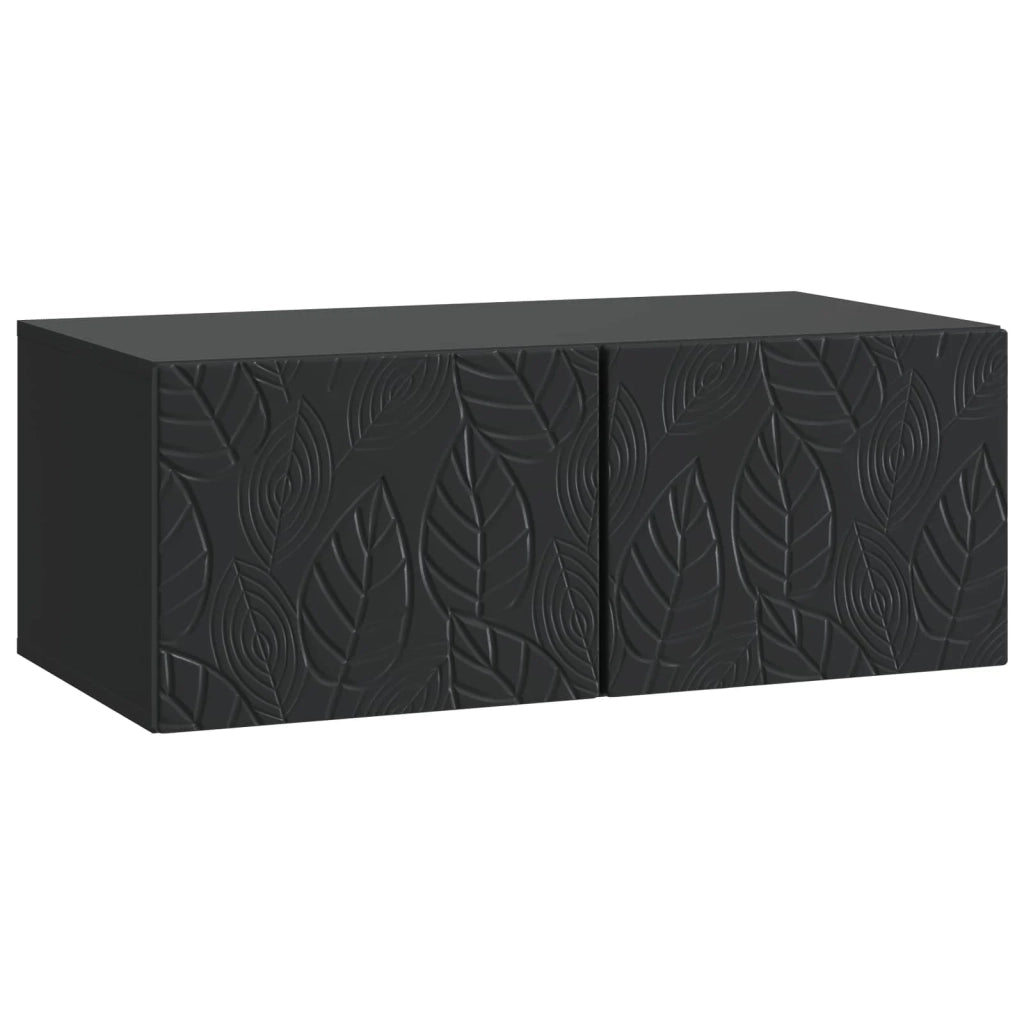 Mobile Porta TV da Muro 98 x 31 cm Nero Legno ingegnerizzato 898896