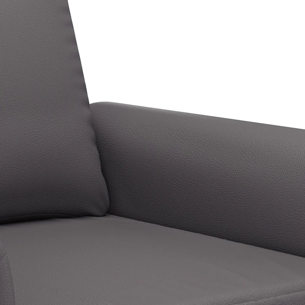 Divano a 2 Posti Grigio 120 cm in Similpelle