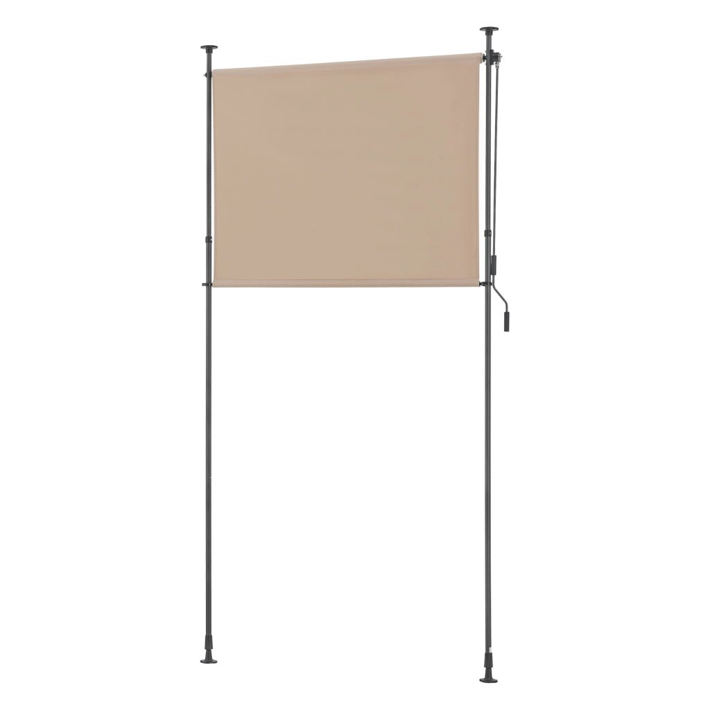 Schermo Verticale Cimarra da Balcone con Pali Telescopici Tenda Parasole Larga 150 cm color Sabbia pro.tec