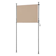 Schermo Verticale Cimarra da Balcone con Pali Telescopici Tenda Parasole Larga 150 cm color Sabbia pro.tec