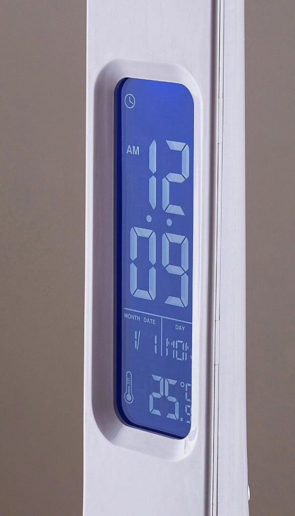 Lampada scrivania LED 7W con display bianca Rabalux