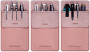 Protettore di tasca in PU, 3-pack, astuccio per penne per camicie, giacche da laboratorio, pantaloni (rosa)