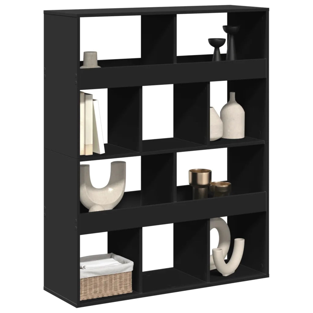 vidaXL Divisorio Stanza Nero 100x33x125,5 cm in Truciolato